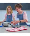 Kids Denim Apron | Apple Embroidery
